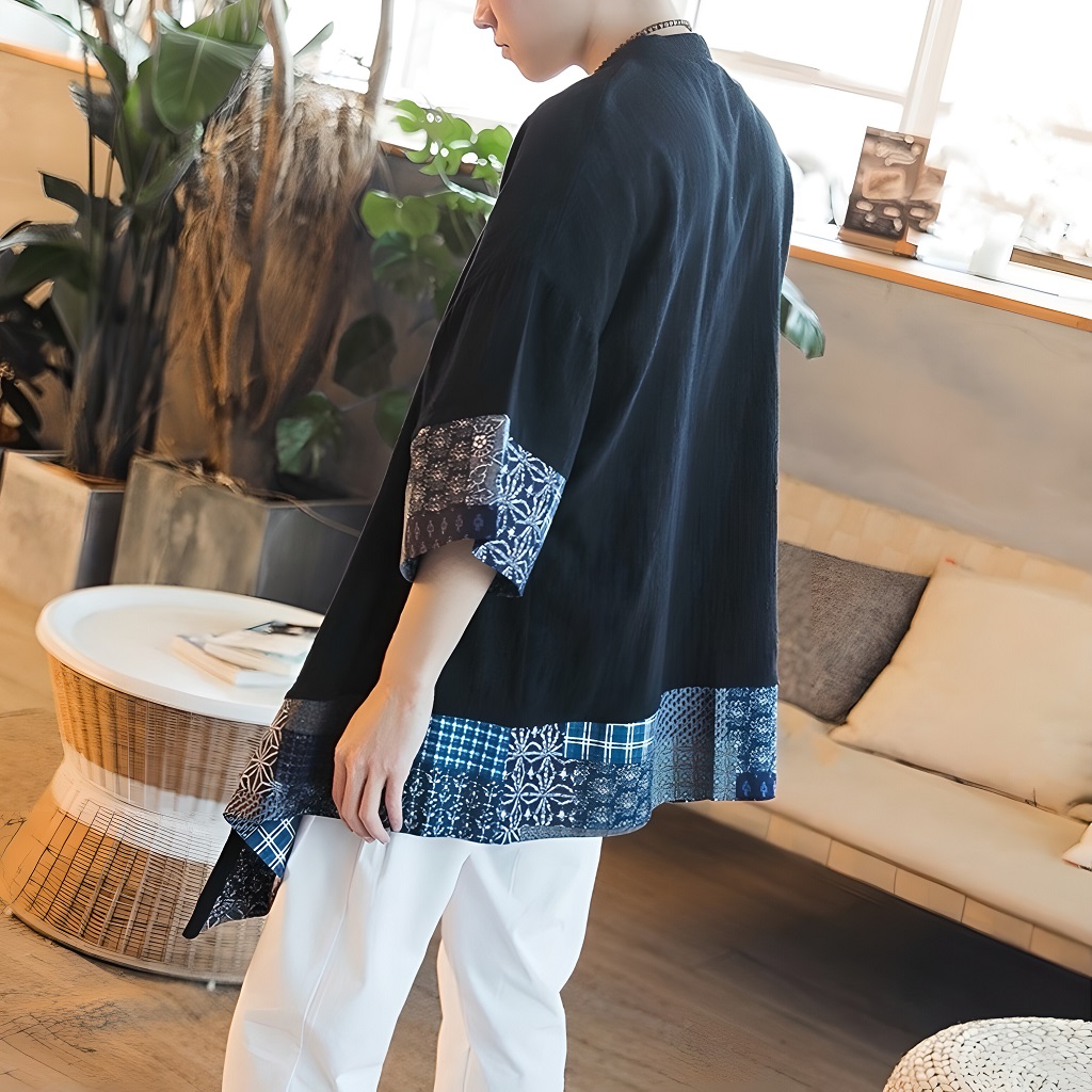 kimono cardigan men, men's haori, haori jacket men