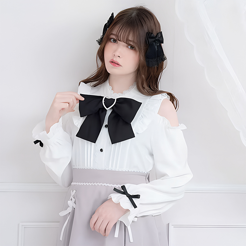 Bluse, Langarm-Bluse, Schleifenbluse