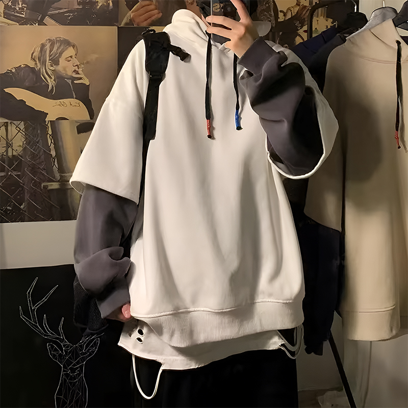 kapuzenpullover herren, oversized hoodie, zweiteiliges hoodie